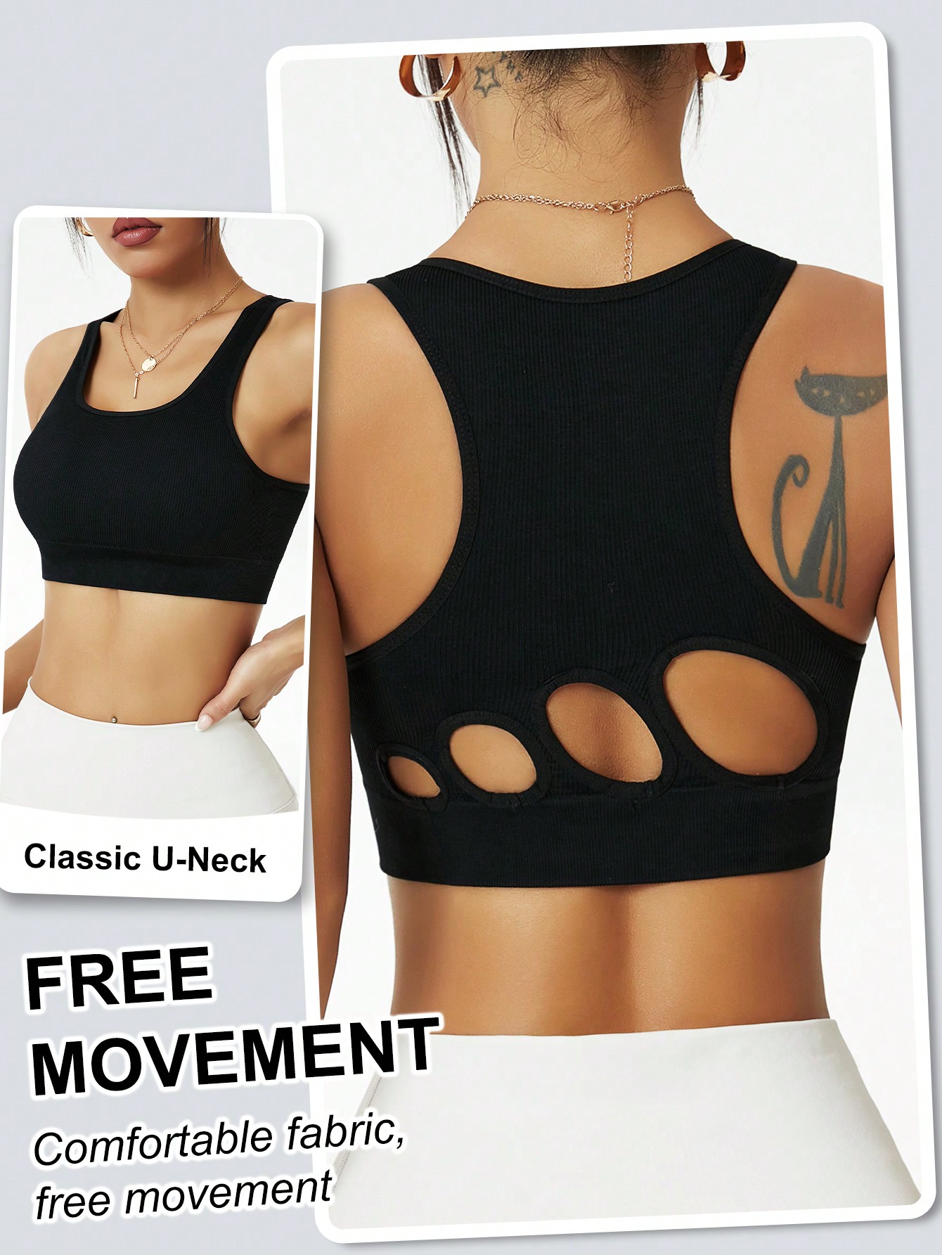 Seamless Ribbed Workout Tank Top - Kadınlar İçin Nervürlü Dikişsiz Spor Sütyeni,