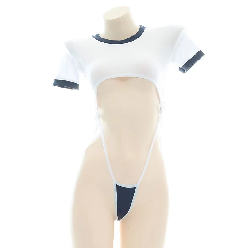Lingerie - Sevimli bodysuit seksi iç çamaşırı oyuklu