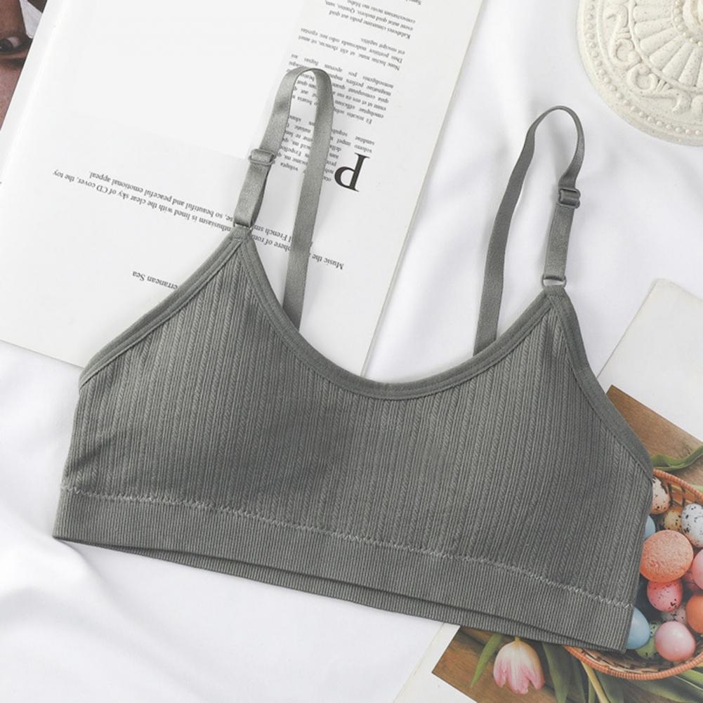 Seamless Ribbed Workout Tank Top - Kadın Spor Sütyeni Yazlık Kablosuz Dolgulu