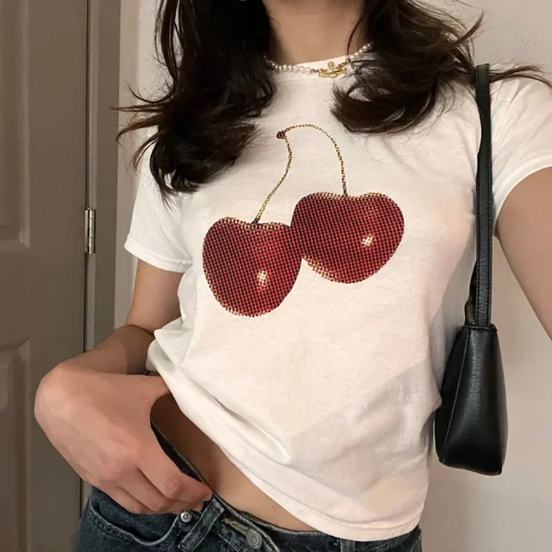 Y2K Graphic Baby Tee Crop - Estetik Yazlık Bebek Tişörtü Sokak Modası
