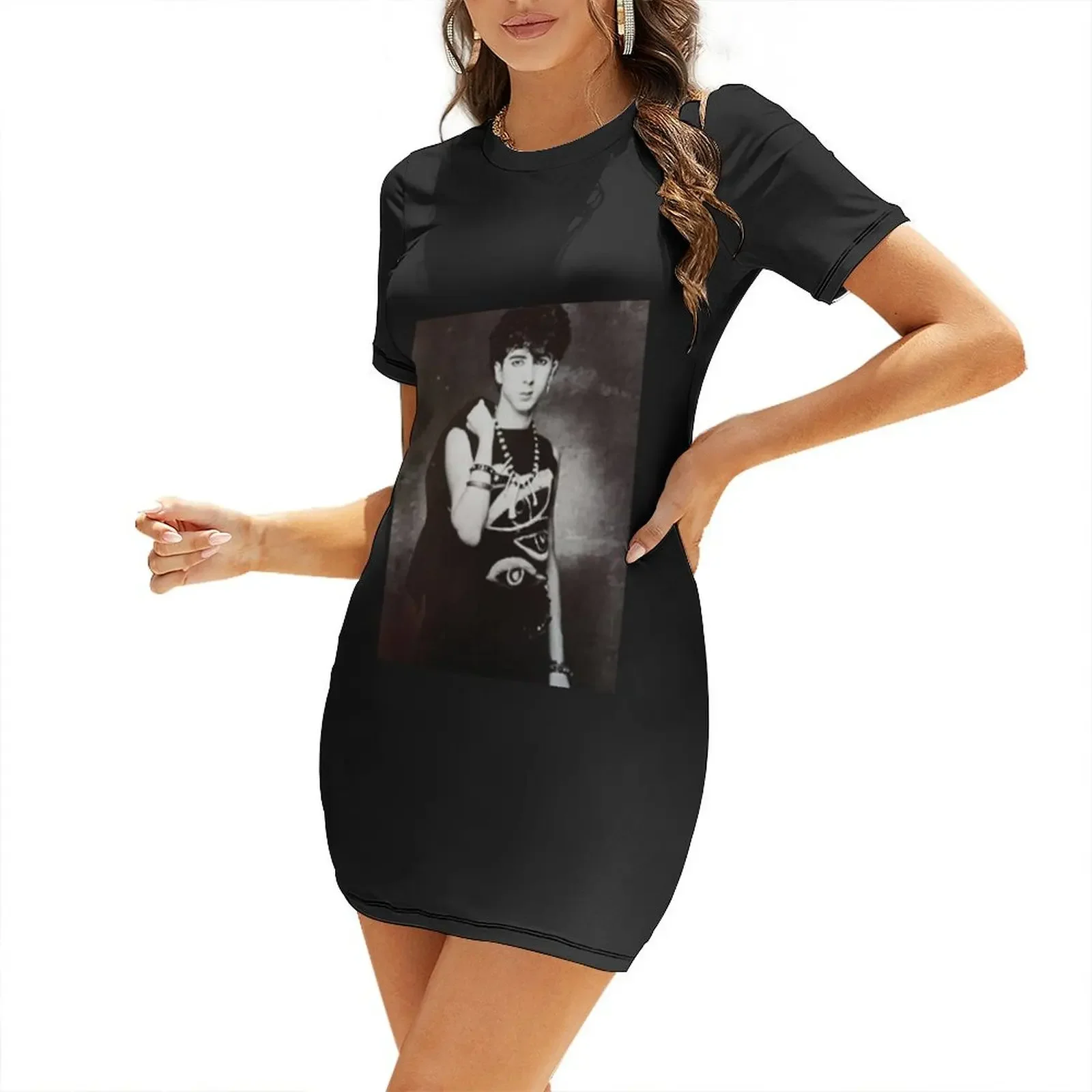Korean Style A Line Shirt Dress - Marc Almond Klasik Tişört Kısa Kollu