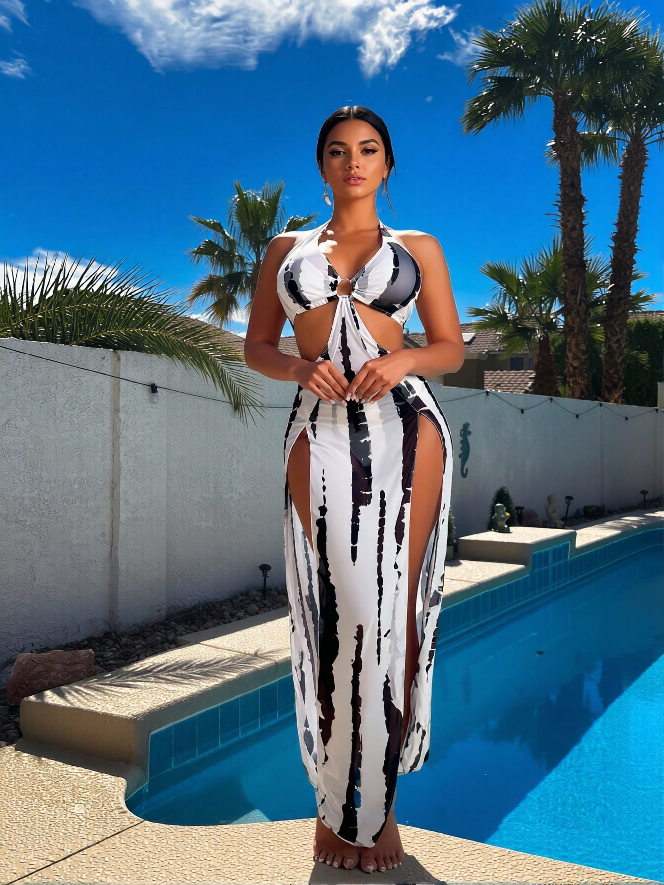 Dresses - Yeni Siyah Beyaz Tie Dye 3