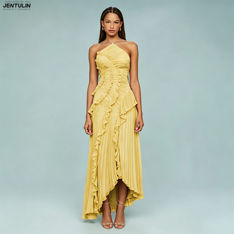 Zarif Mor Halter A Line Balo E - Y2K Backless Halter Mini Dress incelemesi ve fiyatı