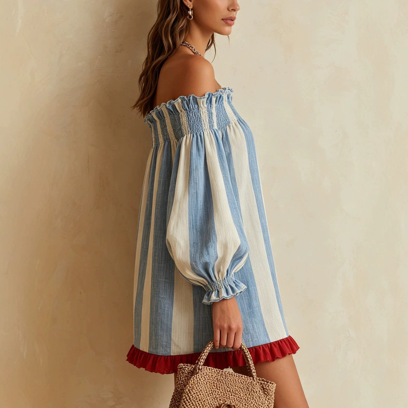 2026 Kadınlar İçin Omuzları Aç - Off Shoulder Puff Sleeve Sundress incelemesi ve fiyatı