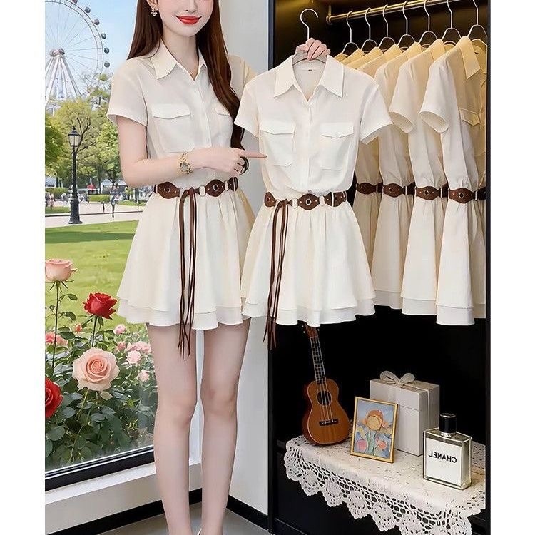 Kore Tarzı Kısa Kollu Gömlek E - Korean Style A Line Shirt Dress incelemesi ve fiyatı