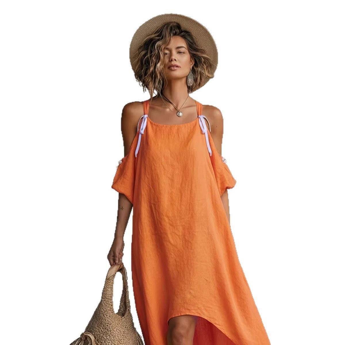 Yazlık Kadın Elbisesi Puf Koll - Off Shoulder Puff Sleeve Sundress incelemesi ve fiyatı