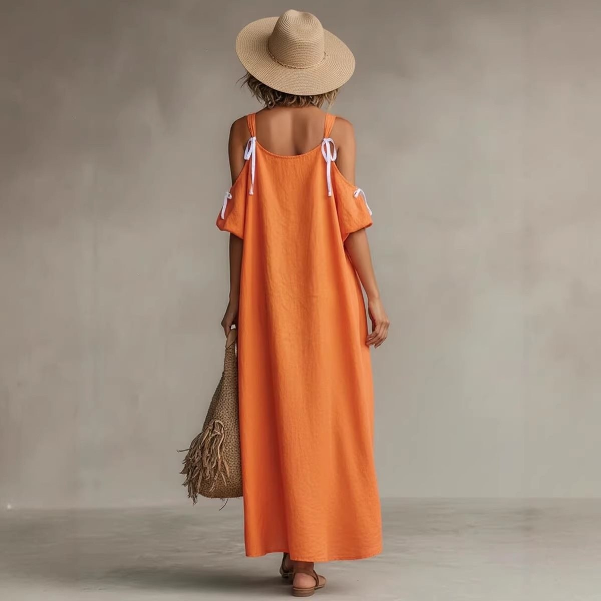 Yazlık Kadın Elbisesi Puf Koll - Off Shoulder Puff Sleeve Sundress incelemesi ve fiyatı