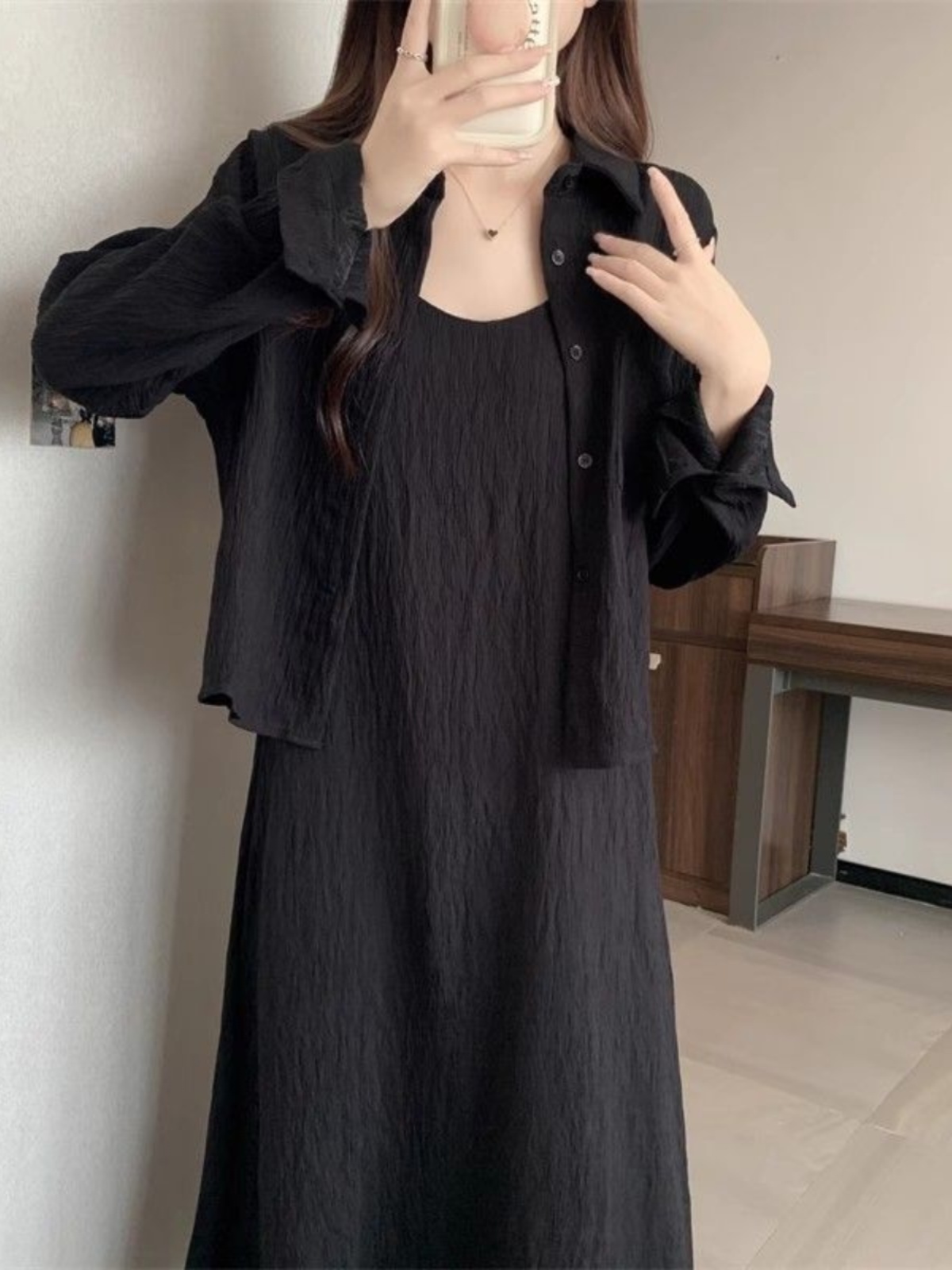 Artı Boyutu Yaz Gevşek kadın E - Korean Style A Line Shirt Dress incelemesi ve fiyatı