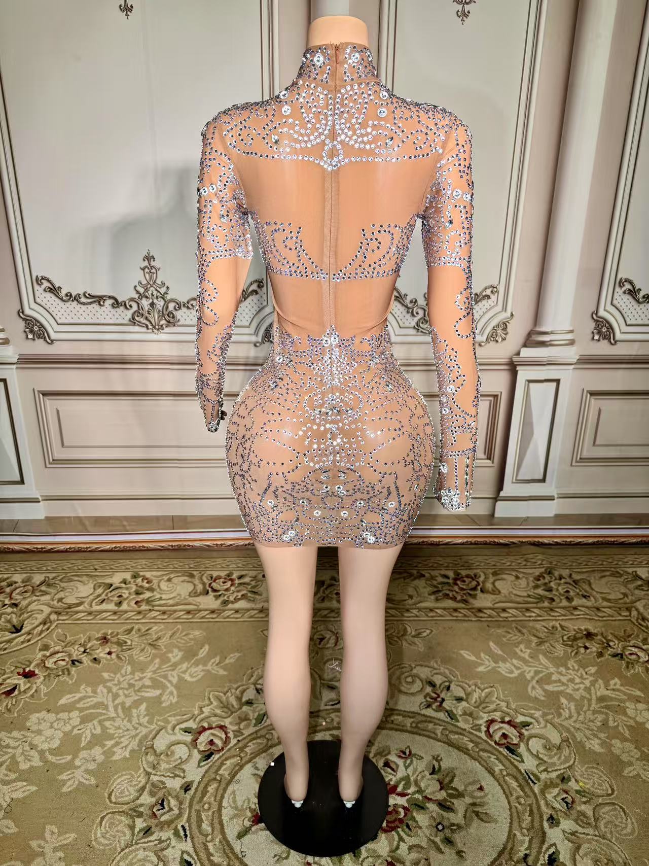 ZD Işıltılı Yapay Elmas Mini E - Sparkly Rhinestone Club Party Dress incelemesi ve fiyatı