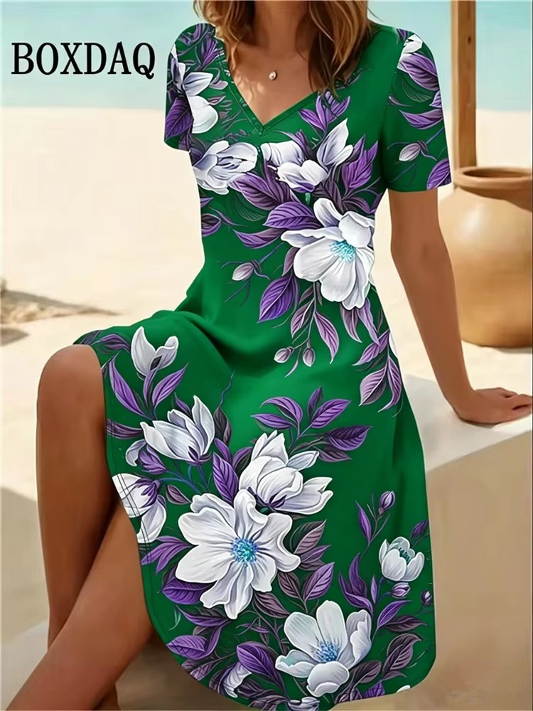 6XL Artı Boyutu Kadın Elbisele - Boho Summer Beach Maxi Dress incelemesi ve fiyatı