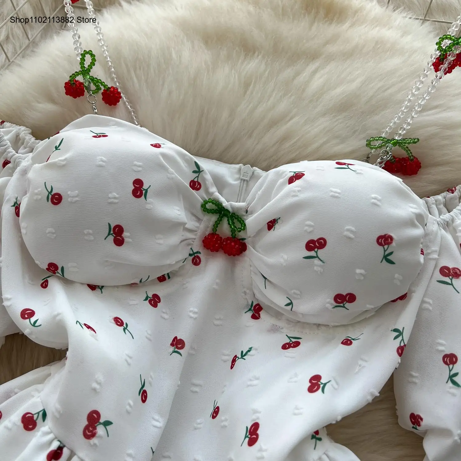 Puf Kollu Omuzları Açık Baskıl - Off Shoulder Puff Sleeve Sundress incelemesi ve fiyatı