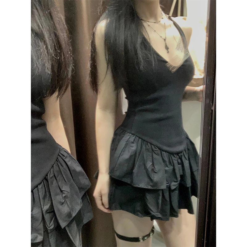 MEXZT Y2K Siyah Mini Elbise Ka - Y2K Backless Halter Mini Dress incelemesi ve fiyatı