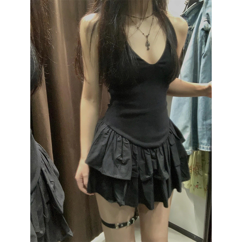 MEXZT Y2K Siyah Mini Elbise Ka - Y2K Backless Halter Mini Dress incelemesi ve fiyatı