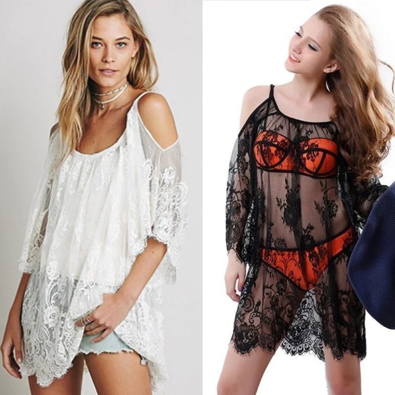 Kadınlar Seksi Dantel Tığ Işi  - Boho Summer Beach Maxi Dress incelemesi ve fiyatı