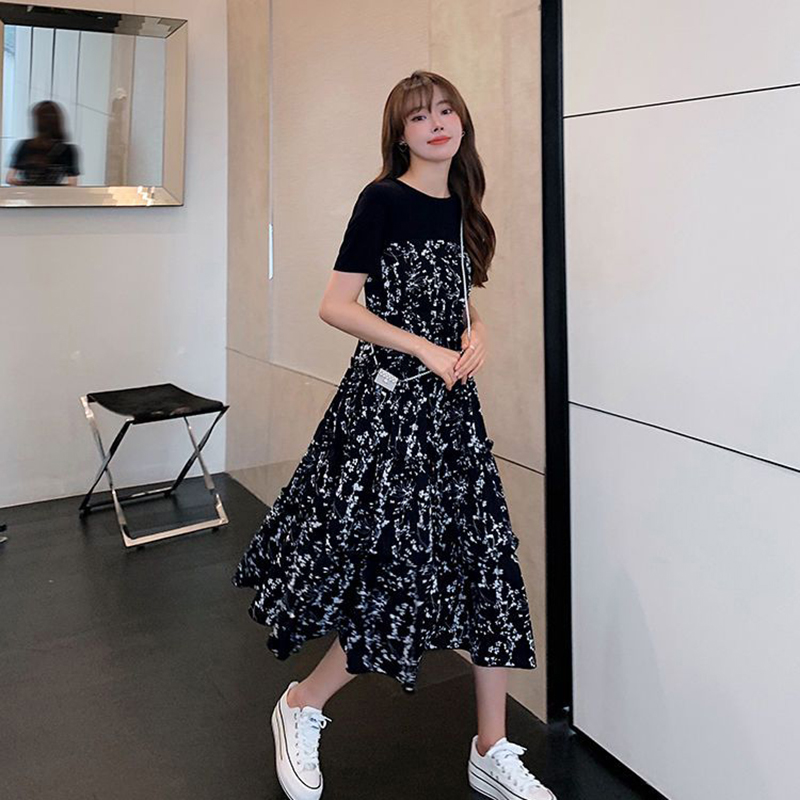 Kadın T-shirt Sahte iki Adet K - Korean Style A Line Shirt Dress incelemesi ve fiyatı