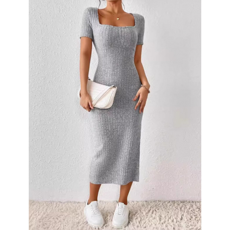 Kadınlar İçin Vintage Nervürlü - Bodycon Long Sleeve Ribbed Dress incelemesi ve fiyatı