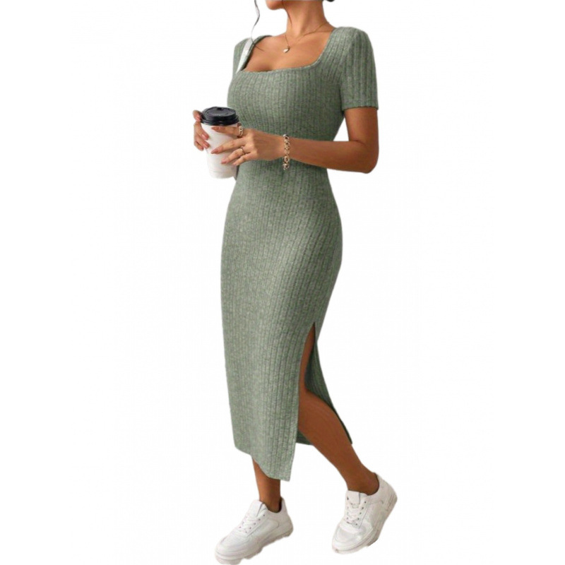 Kadınlar İçin Vintage Nervürlü - Bodycon Long Sleeve Ribbed Dress incelemesi ve fiyatı