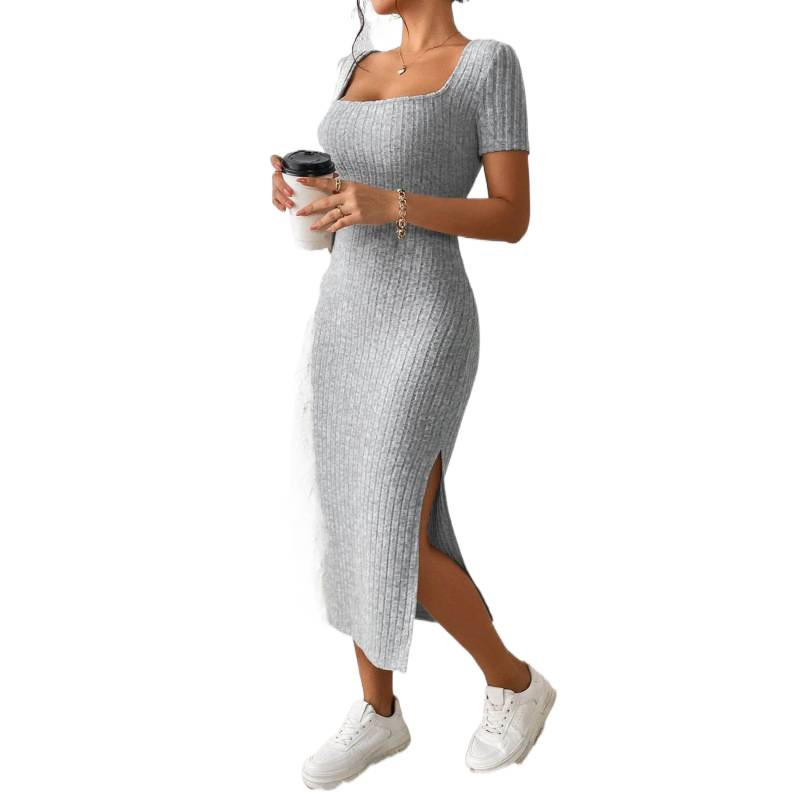 Kadınlar İçin Vintage Nervürlü - Bodycon Long Sleeve Ribbed Dress incelemesi ve fiyatı