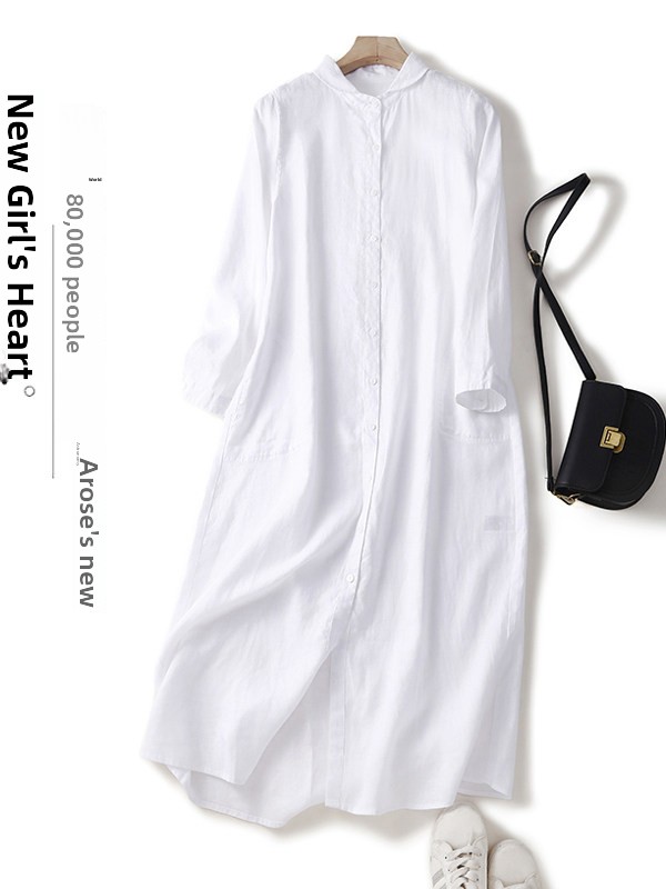 Günlük Pamuklu Keten Bol Gömle - Casual Loose Linen Shirt Dress incelemesi ve fiyatı