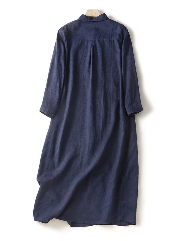 Günlük Pamuklu Keten Bol Gömle - Casual Loose Linen Shirt Dress incelemesi ve fiyatı