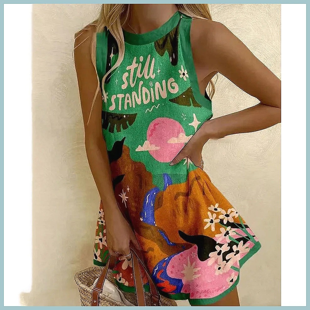 Kadın Ananas Desenli Kolsuz El - Dresses incelemesi ve fiyatı