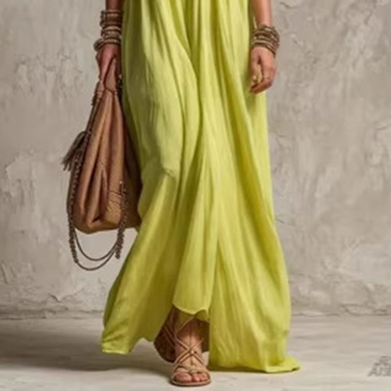 Kadınlar İçin Elastik Belli Gü - Off Shoulder Puff Sleeve Sundress incelemesi ve fiyatı