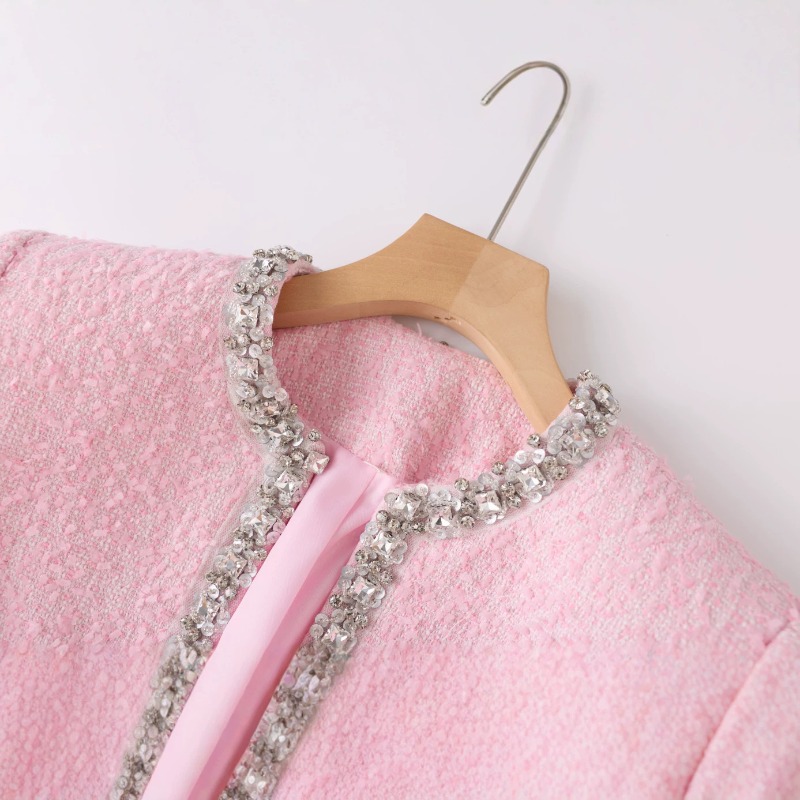 Premium Pembe Tüvit Kadın İki  - Tweed Two Piece Blazer Dress incelemesi ve fiyatı