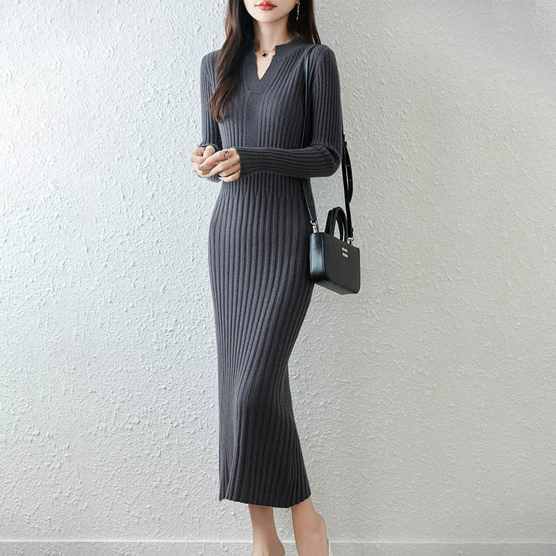 Akıllı Minimalist Nervürlü 202 - Bodycon Long Sleeve Ribbed Dress incelemesi ve fiyatı