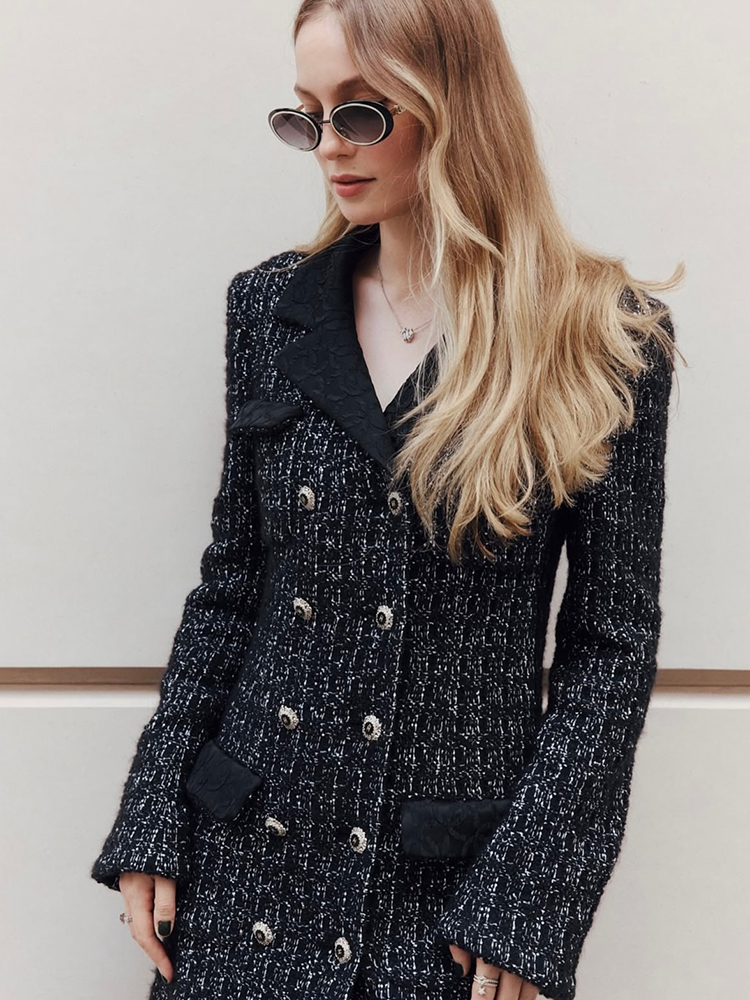 VC Kadın Tüvit Blazer Elbise S - Tweed Two Piece Blazer Dress incelemesi ve fiyatı