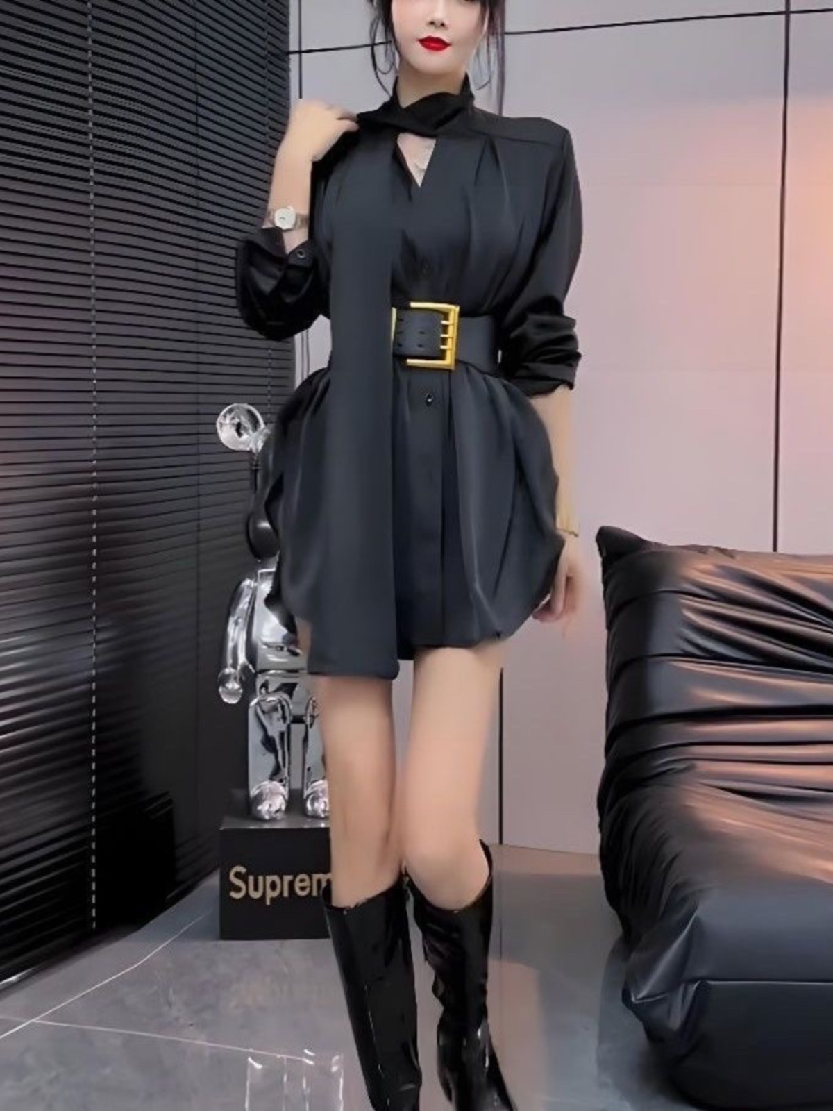 Beyaz Ipek Gömlek Elbise kadın - Korean Style A Line Shirt Dress incelemesi ve fiyatı