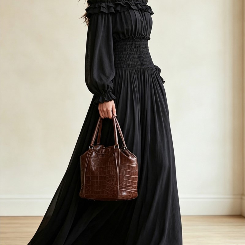 Kadınlar İçin Omuzları Açık Fı - Off Shoulder Puff Sleeve Sundress incelemesi ve fiyatı