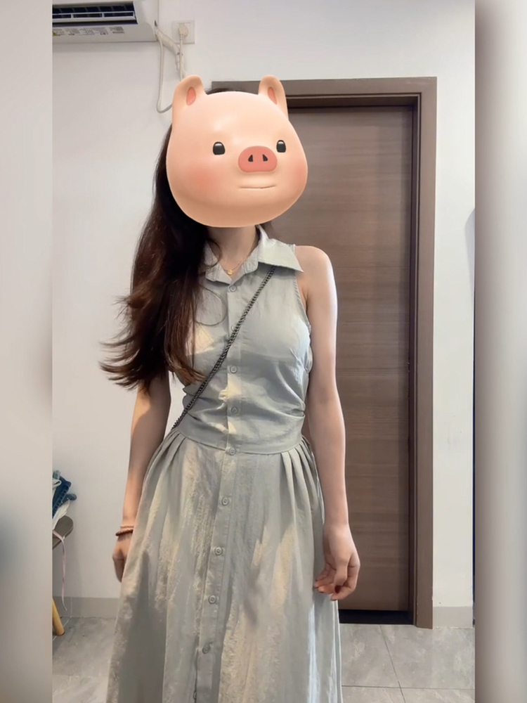 XZY Şık Günlük Yaka Kolsuz Göm - Korean Style A Line Shirt Dress incelemesi ve fiyatı