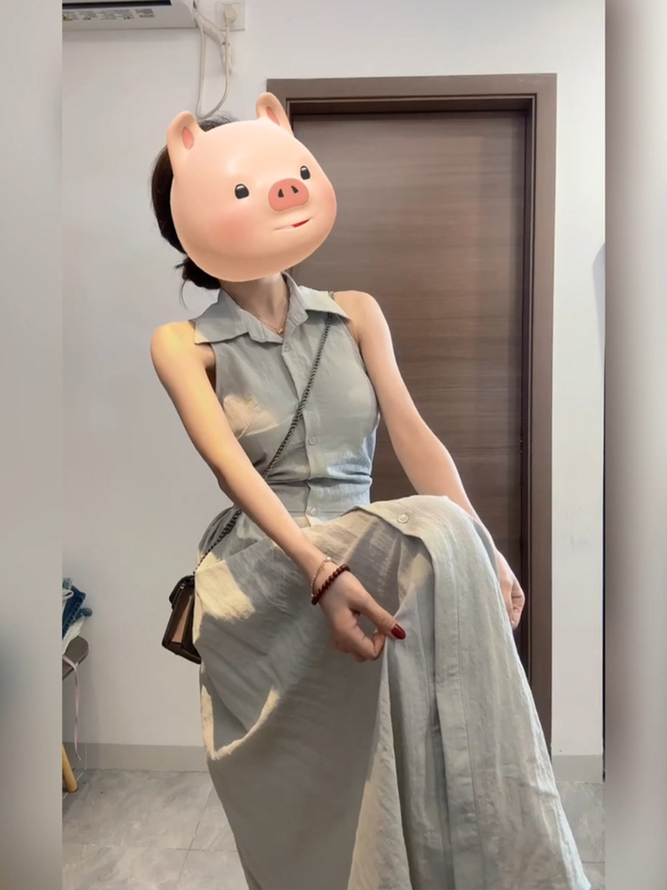 XZY Şık Günlük Yaka Kolsuz Göm - Korean Style A Line Shirt Dress incelemesi ve fiyatı