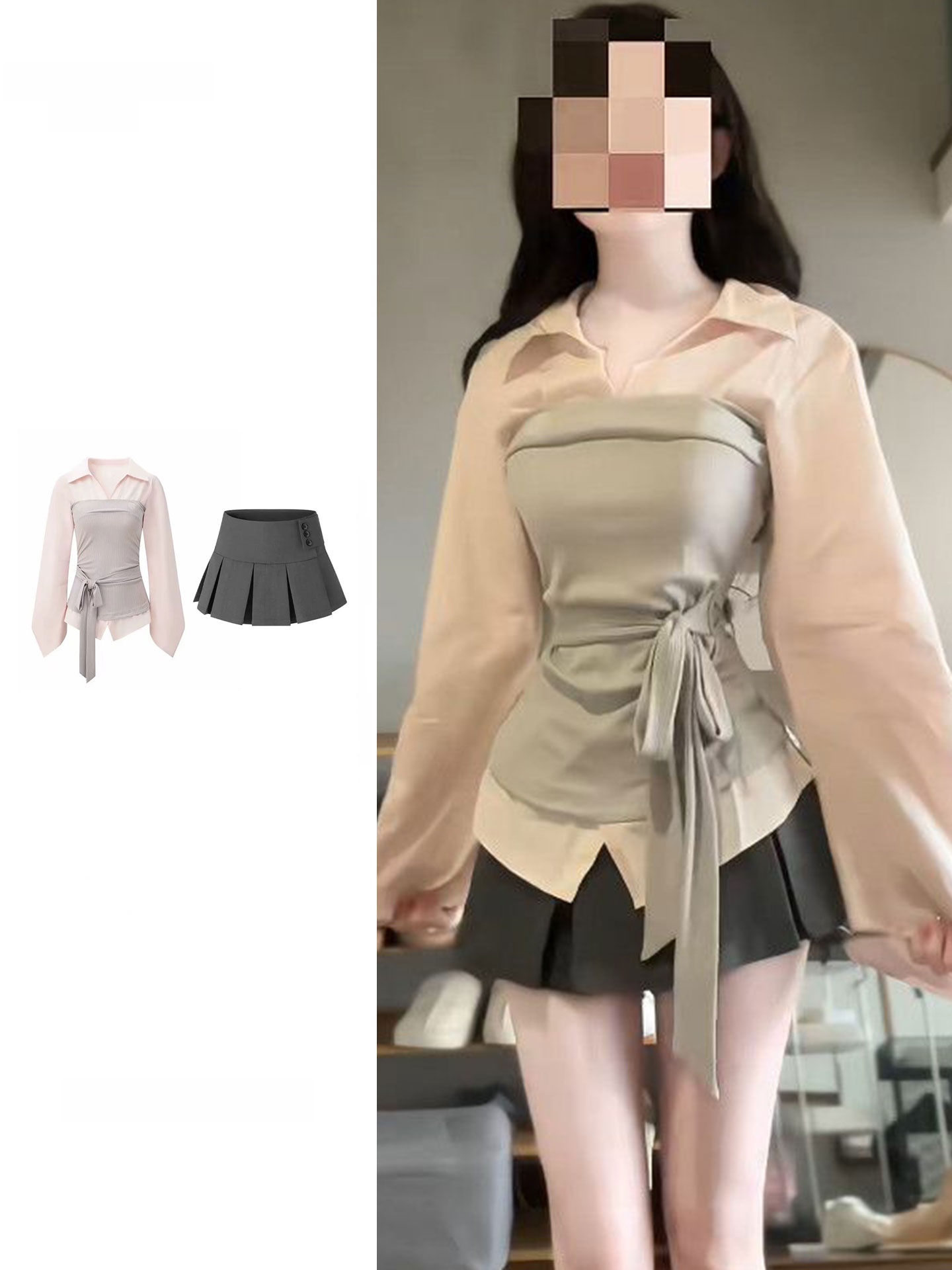 Kadın Büyük Beden Kore Tarzı P - Korean Style A Line Shirt Dress incelemesi ve fiyatı