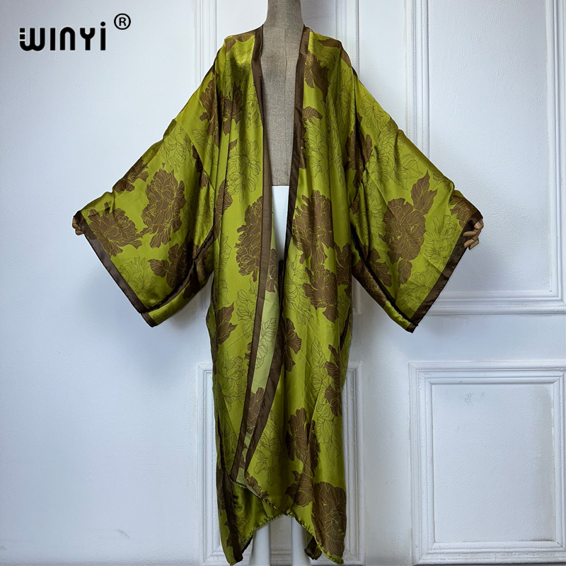 WINYI Afrika boho baskı Kimono - Boho Summer Beach Maxi Dress incelemesi ve fiyatı