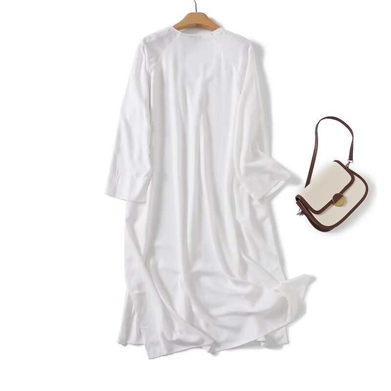 Dave & Di fas Retro keten uzun - Casual Loose Linen Shirt Dress incelemesi ve fiyatı