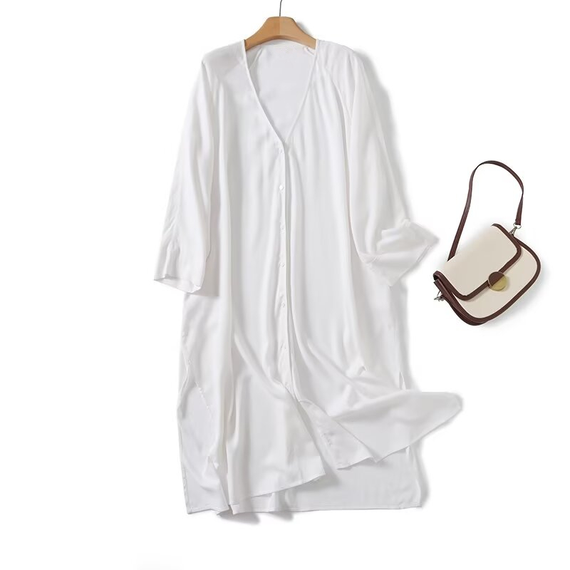 Dave & Di fas Retro keten uzun - Casual Loose Linen Shirt Dress incelemesi ve fiyatı