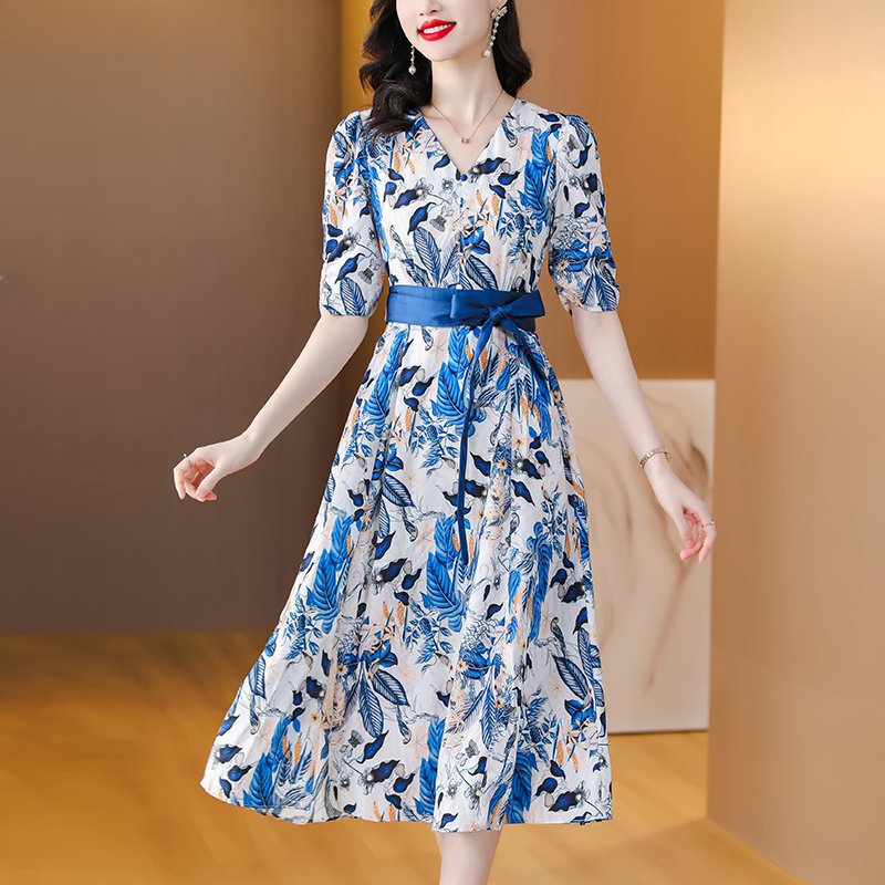 2025 Yaz Kadın Boho Lüks Çiçek - French Vintage Floral Midi Dress incelemesi ve fiyatı