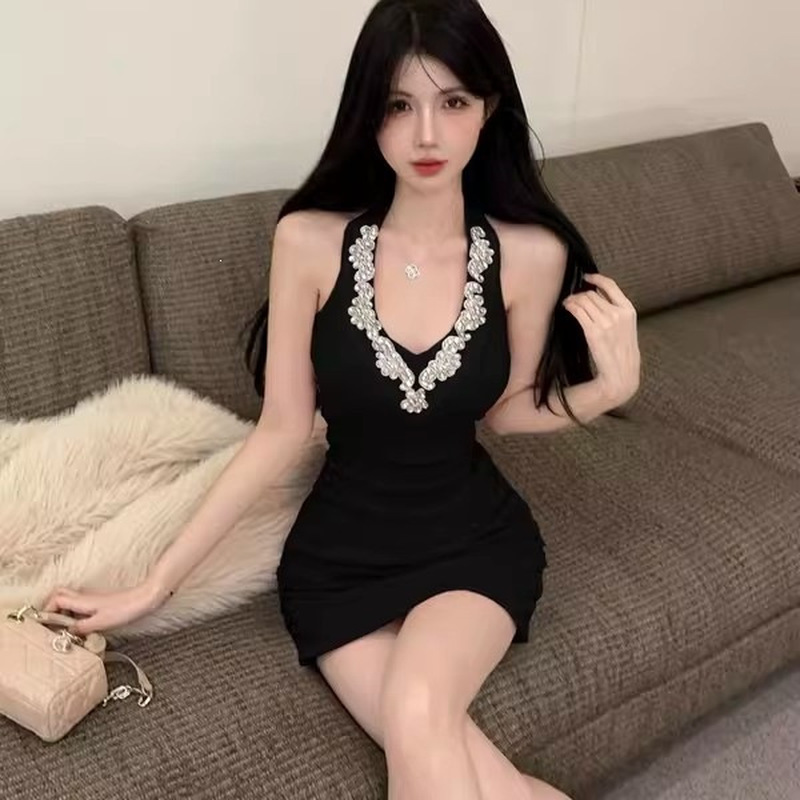 Seksi Siyah Tek Omuzlu Büzgülü - Sparkly Rhinestone Club Party Dress incelemesi ve fiyatı