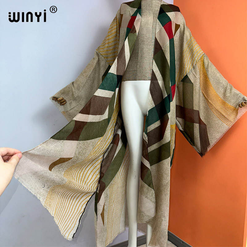 WINYI kimono yaz boho baskı ka - Boho Summer Beach Maxi Dress incelemesi ve fiyatı